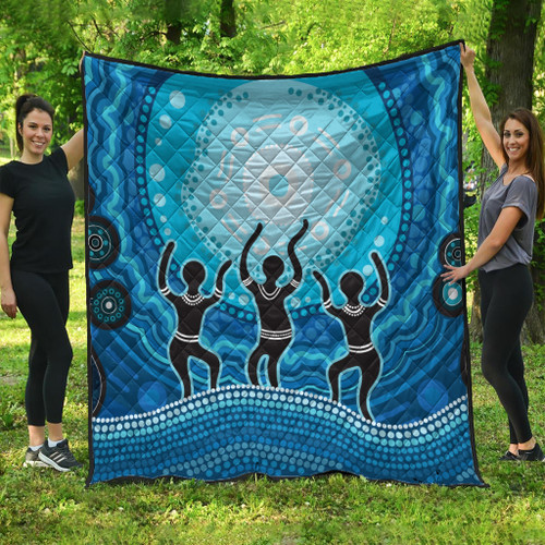 Australia Aboriginal Inspired Quilt - Aboriginal Style Of Landscape Background Quilt